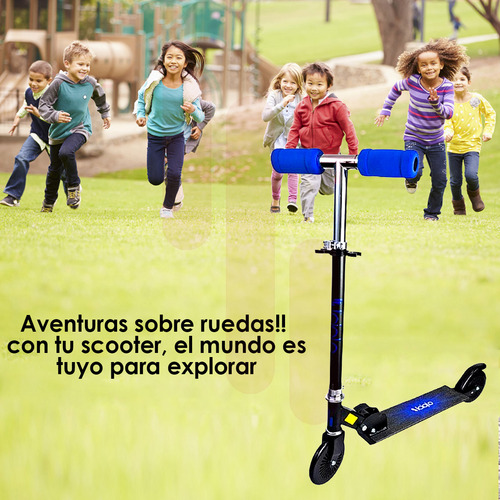 Scooter Patin Del Diablo Niños Altura Ajustable Iciqlo Color Azul