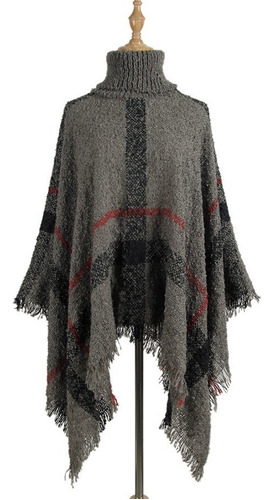 Poncho Mujer Chal Capa Invierno Calientito Colores Sweater