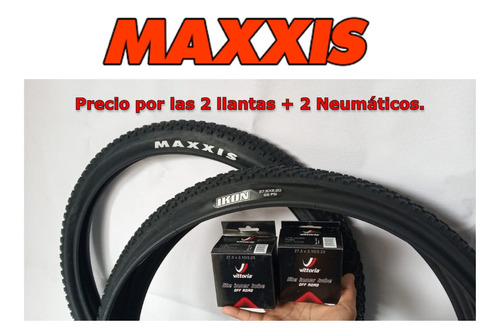 Imagen 1 de 10 de 2 Llantas Mtb Maxxis Ikon 27.5*2.20 + 2 Neumáticos Vittoria