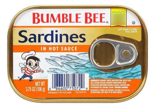 Sardinas En Salsa Picante, Lata De 3.75 Oz (paquete De 18), 