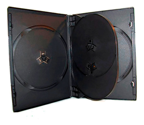 Pack 50 Estuches Dvd Para 4 Discos,negra, 14 Mm