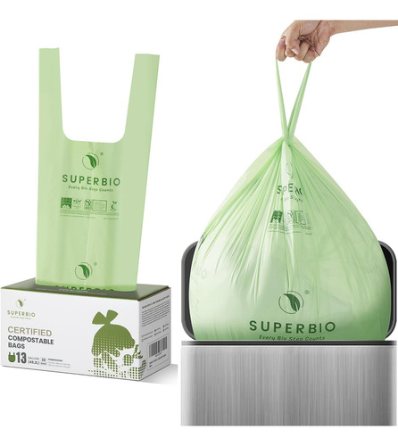 Juego De Bolsas De Basura Con Asa Superbio, Ecologicas