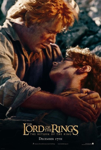 Afiche Poster Original Cine Señor De Los Anillos Sam Y Frodo