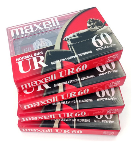 Kit Fita Cassete K-7 Maxell Ur60 Audio Cassete C/4 Fitas