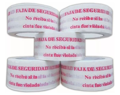 Cinta Adhesiva Seguridad 48mm X 100mts X5 Unidades Embalaje