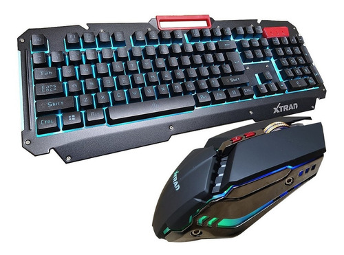 Imagem 3 de 9 de Kit Teclado E Mouse Gamer Led Usb Xtrad - Hk-8500