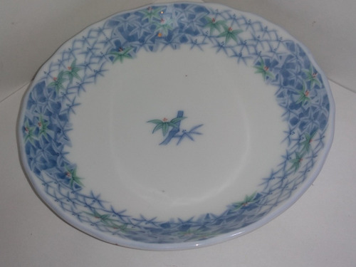 Antiguo Plato De Porcelana China Pintado A Mano En Perfecto 