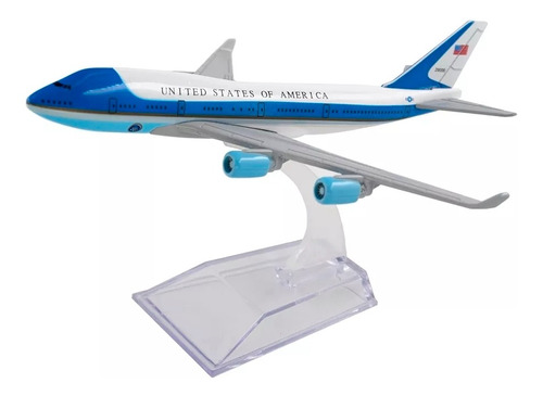 Avión A Escala 1:400 Boeing B747 Presidencial Usa. (16 Cms.)