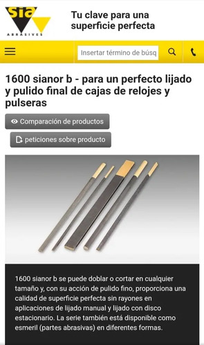 Lija Para Joyeria 1600 Sianor B. Made In Switzerland | MercadoLibre
