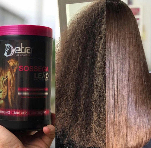 Botox Capilar Detra Cosméticos Sossega Leão Efeito Liso 1 Kg
