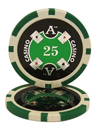 Mrc 50 $ 25 De Ace Casino Arcilla Compuesto 13.5 Gram Fichas