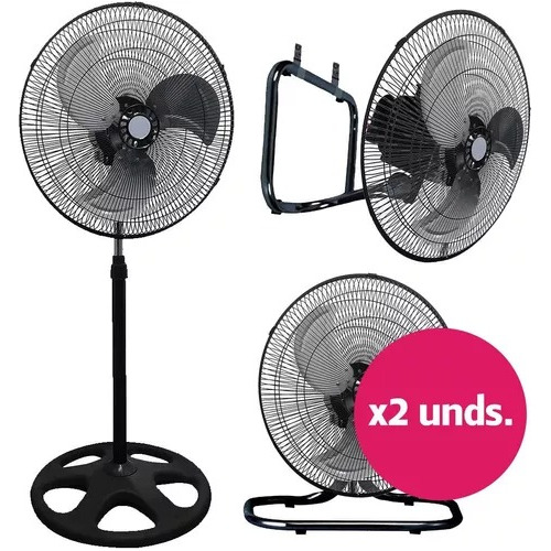 Pack X2 Ventiladores 70w Turbo Metal 3 En 1 Kroser Maldonado