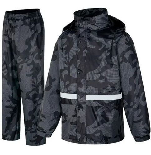 Impermeable Tipo Sudadera Diseño Camuflado 3 Piezas