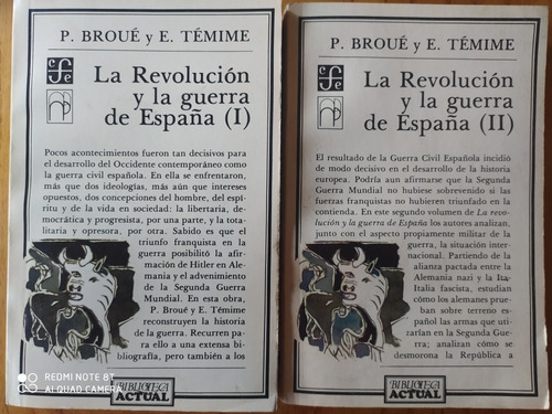 La Revolución Y La Guerra De España / Broue - 2 Tomos