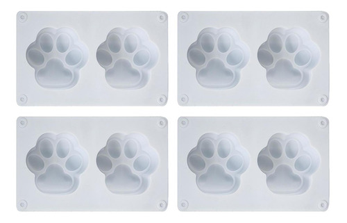 Molde De Silicona Para Pata De Gato Y Perro, 4 Uds., Moldes