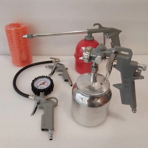 Kit Compresor 24 Litros+6 Accesorios C/acop. Rápido