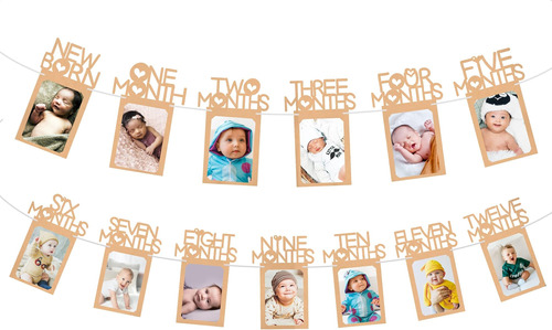 Pancarta De Fotos De Bebé De Primer Cumpleaños Para Recién N