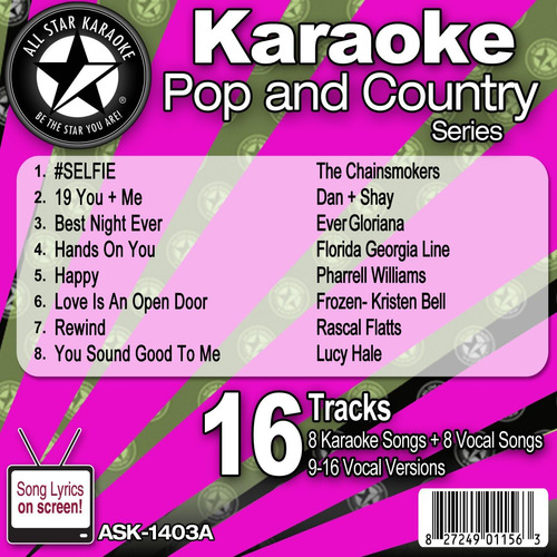 Cd: Serie Pop Y Country De All Star Karaoke (ask-1403a)