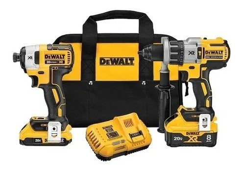 Taladros Dewalt De 20 Volt Máx. Estuche, Baterías Y Cargador