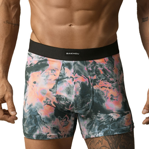 Boxer Algodón  Y Lycra Estampado Bakhou 2039