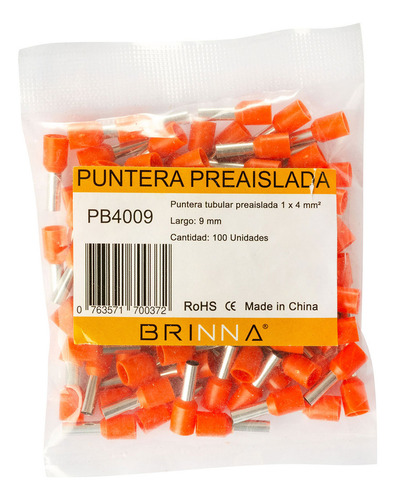 Pinza Crimpeadora Brinna + 400 Punteras Tubulares Tiff