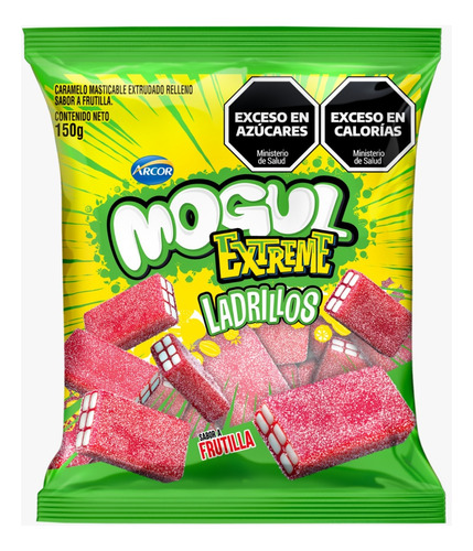 Gomitas Mogul Extreme Ladrillos Frutilla 150g Arcor