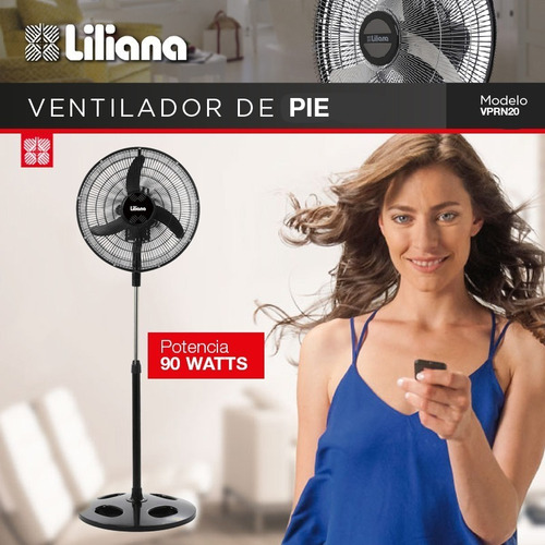 Ventilador De Pie Liliana Vprn20 Orbital Con Repeler 20 PuLG