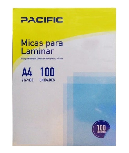 100 Micas Laminas Para Termolaminar Tamaño A4 100 Micras