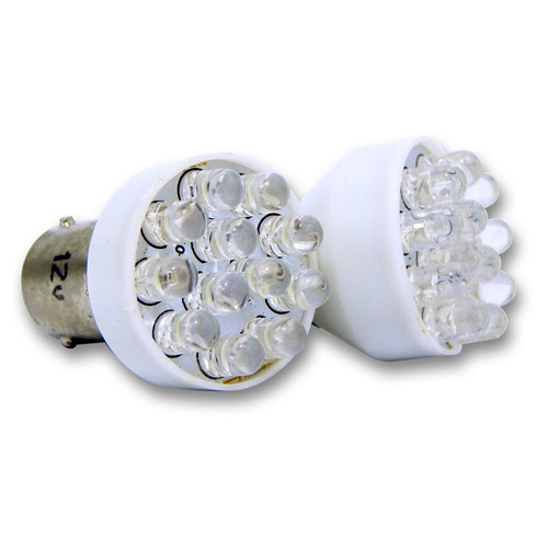 Imagem 1 de 2 de Kit Led Autopoli 12v 7507a Pinos Transversal 12 Leds Branco