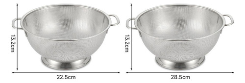 Colador De Acero Inoxidable, 2 Piezas Escurridor De Verduras