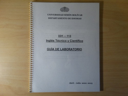 Inglés Técnico Y Científico Id1-113, Guía De Laboratorio Usb