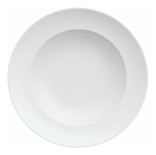 Imagem 2 de 9 de 04 Pratos Para Risoto Massas Porcelana Branca 24 Cm Germer