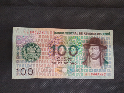 Cedula De 100 Soles De Oro Do Peru 