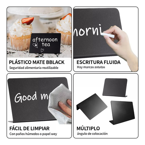 15 Pcs Pizarra Borrable Mesa Forma De L Letrero Tiza Líquida