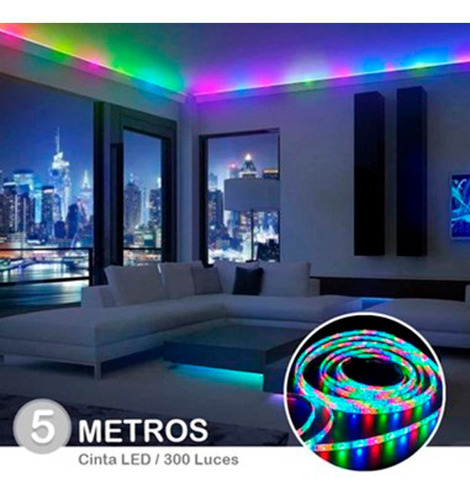 Tira LED Genérica Luz Led Rgb 5 Metros 5m 127V