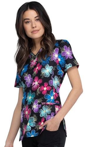 Top Mujer D Uniforme Clínico Cherokee Infinity Prints 634 