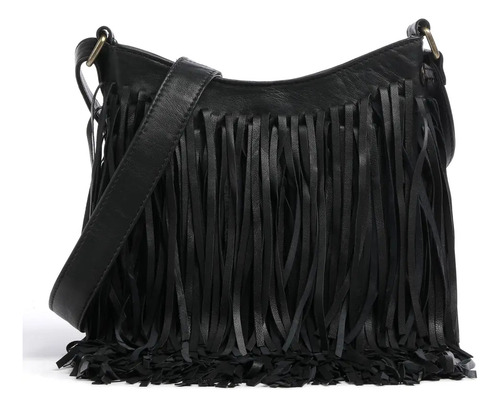 Bolsa Bandolera Bohemio Con Flecos Vintage Hippie Retro