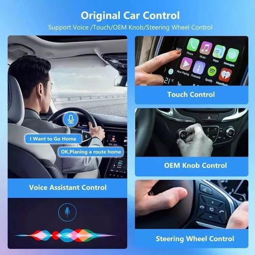 Cx5 Adaptador Carplay Sem Fio 2 Em 1, Conversor Automático