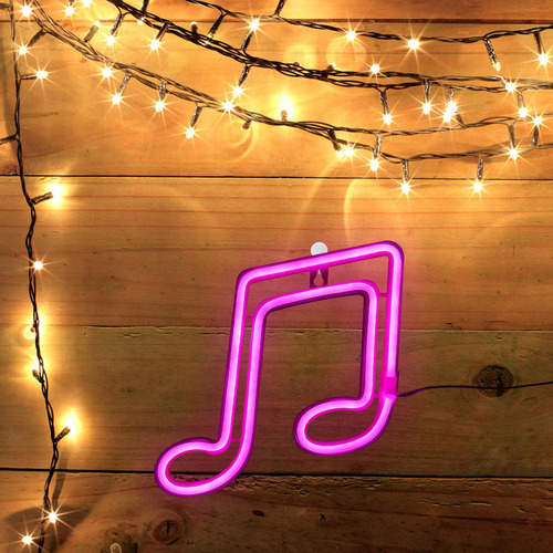 Ornamento Musical Note Neon Without