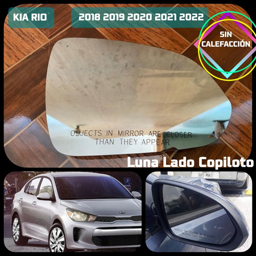 Luna Espejo Kia Rio 2022 2021 2020 2019 2018 Copiloto S/cale (Usado)