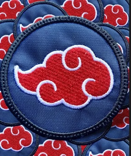 Patch Bordado Naruto Nuvem Akatsuki - Moda Patch