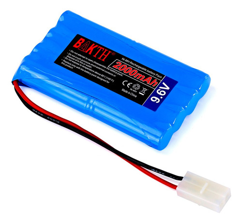 Bakth Batería Recargable Nimh Rc De 9.6 V  Mah Con Conecto.