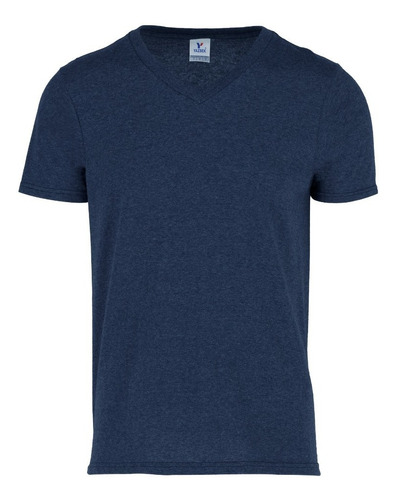 Playera Hombre Caballero Manga Corta Cuello V Jaspe - Yazbek