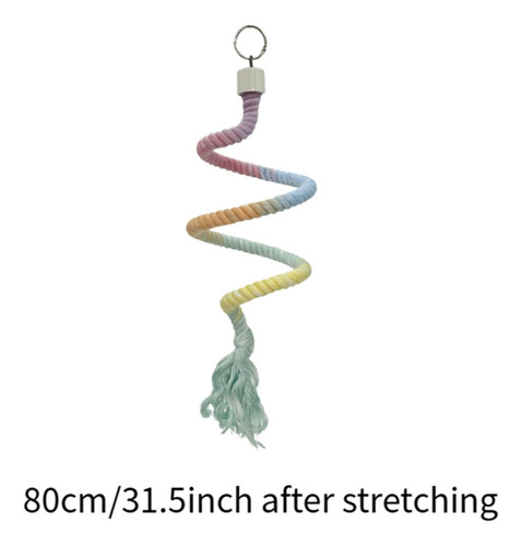 Bird Rope Parrot Swing Rope Colgante De Metal De 80 Cm