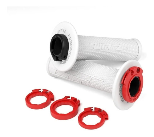 Puños Lock On Cross Universal Blancos  Crf Yzf Kxf Ktm Rmz 