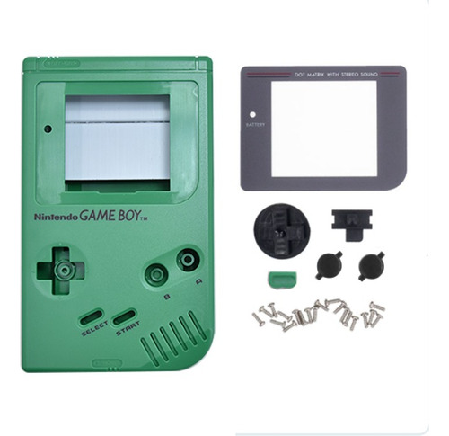 Carcasa Para Game Boy Dmg Color Solido Verde