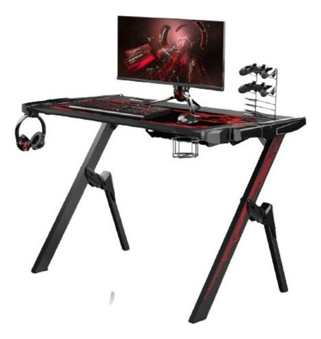 Escritorio Para Gamers Galaxhero Luces Led Rgb Geek Negro
