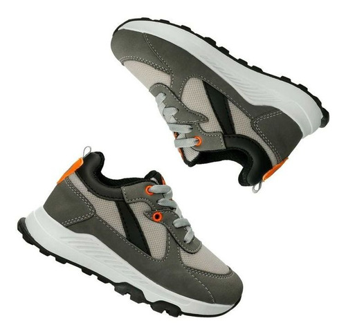 Imagen 3 de 5 de Tenis Deportivos Azul-gris Bubblegummers Orlando Niño