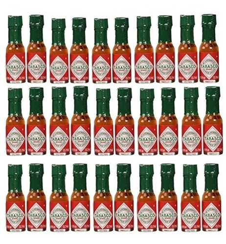 Tabasco Pepper Sauce Marca 30-pack Miniaturas 1/8 Oz Botella