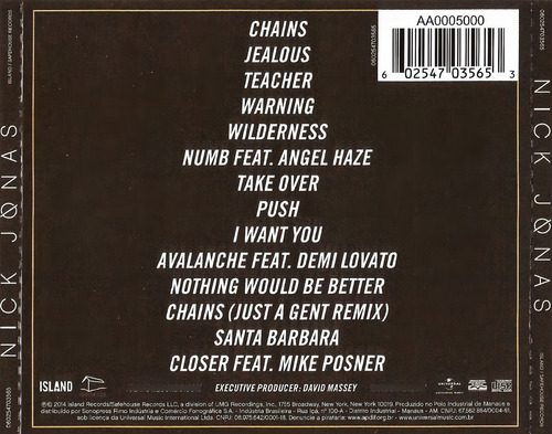 Nick Jonas Nick Jonas CD de Nick Jonas